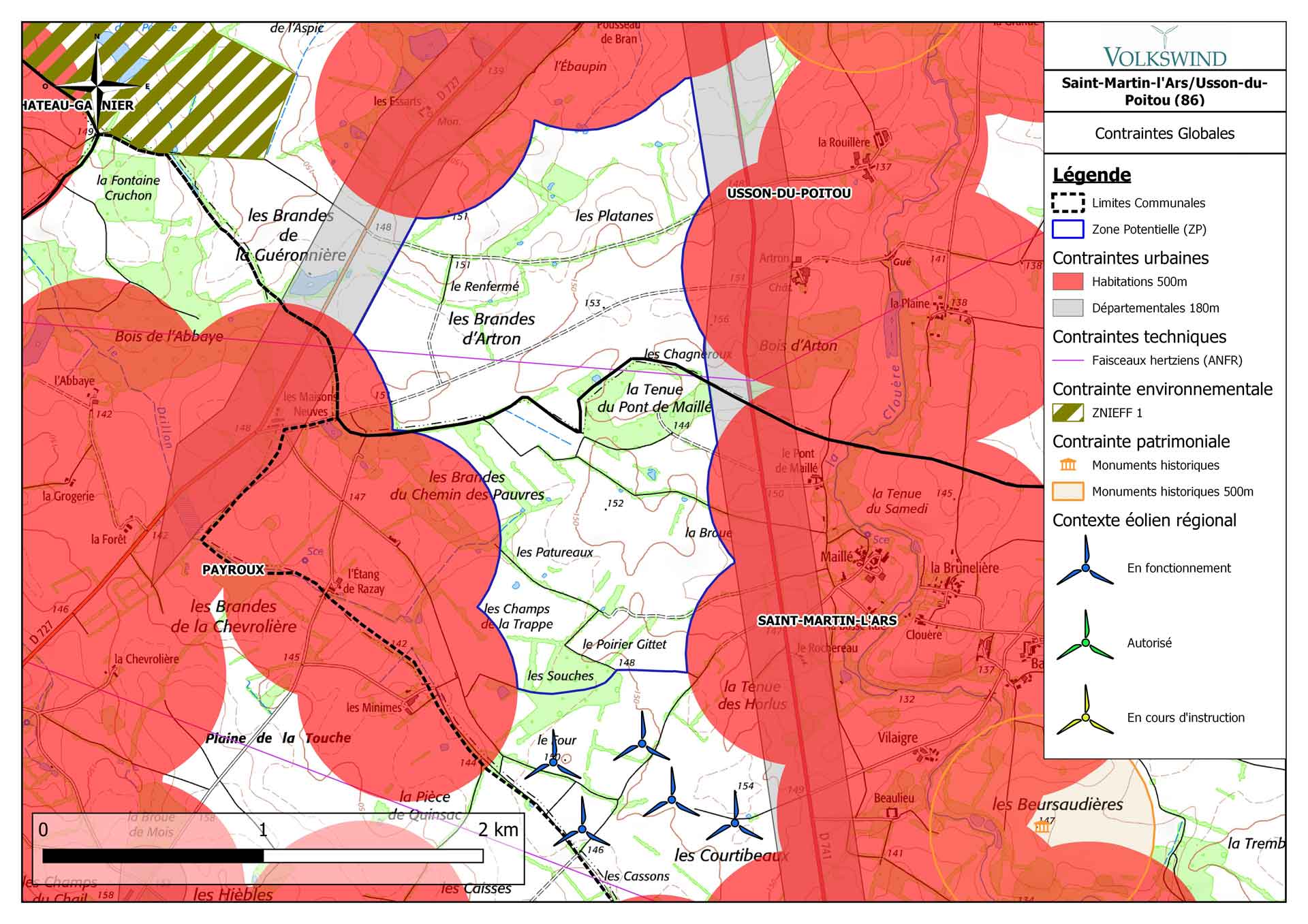 carte des contraintes